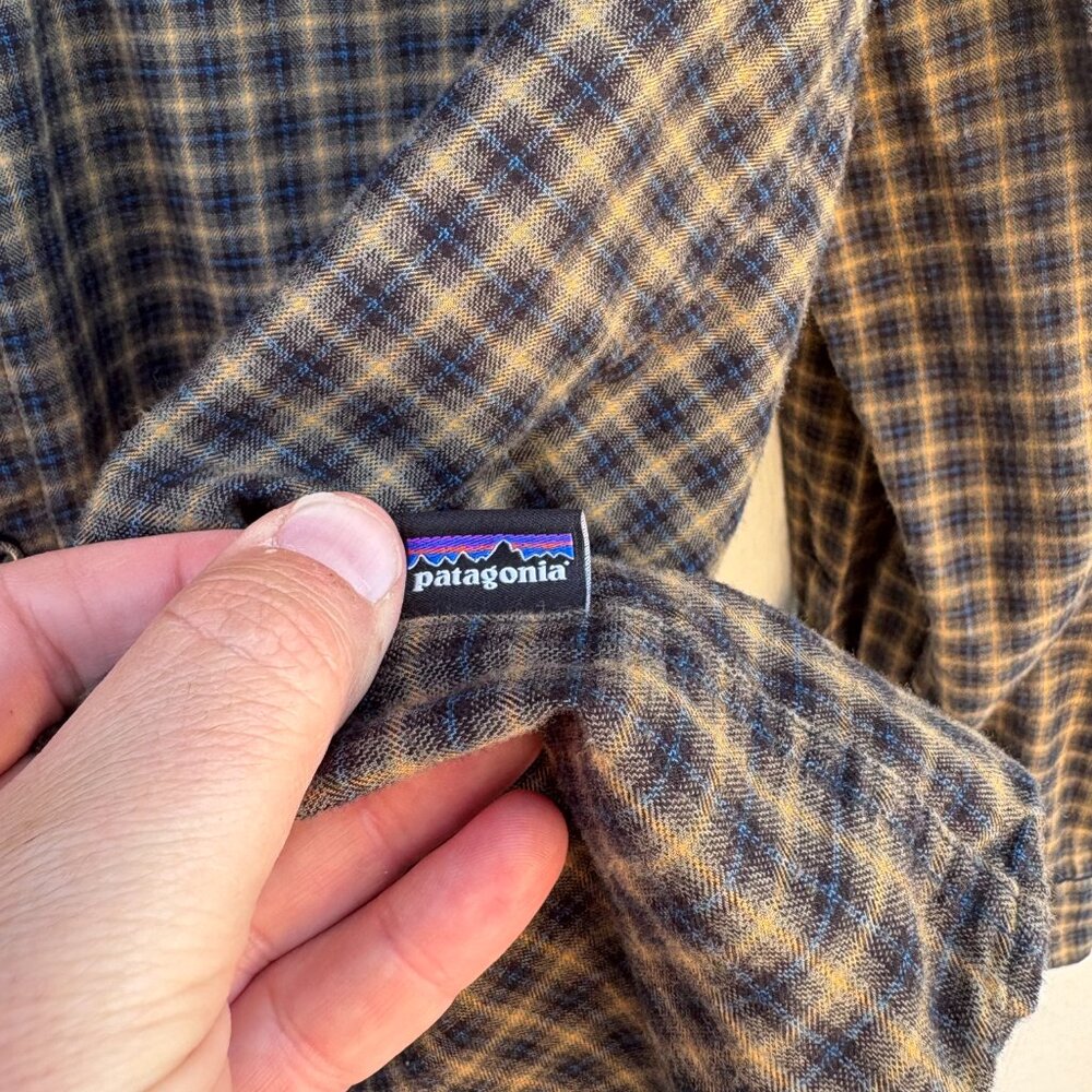 Patagonia L/S Vjosa River Shirt Mens XL Endless Black Plaid Outdoor Gorpcore - Picture 6 of 11